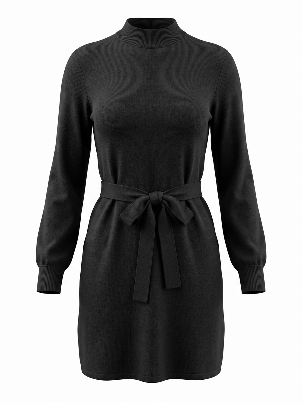 Abercrombie Charcoal Grey Knit Belted Mini Sweater Dress | XSP